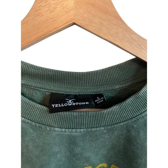 Yellowstone Dutton Ranch Green Crewneck Sweatshirt Women's Men's Size L - Picture 3 of 4